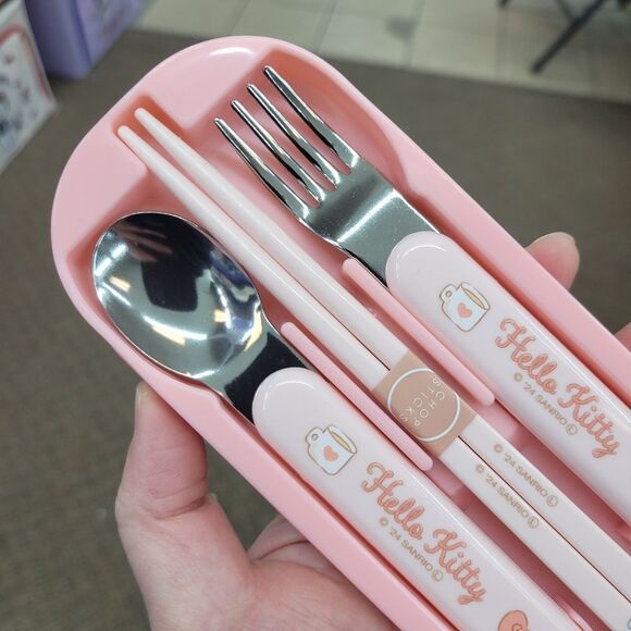 Brand New Japan Sanrio Hello Kitty Tableware Set Stainless Steel - Picture 4 of 10